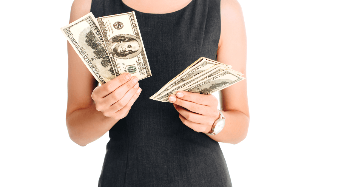 woman counting money 